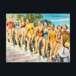Carte Postale Vintage maillot de bain femmes Beautés Peaches en<br><div class="desc">Vintage maillot de bain femmes Beautés Peaches en Floride Voyage Carte postale</div>