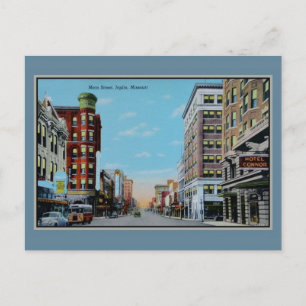 Carte Postale Vintage Main Street Joplin Missouri