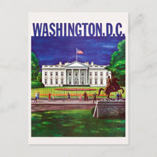 La Maison Blanche, carte postale vintage, résidence officielle du POTUS,  Washington D.C. -  France