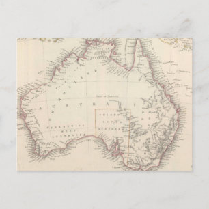 Carte Postale Vintage map of Australia