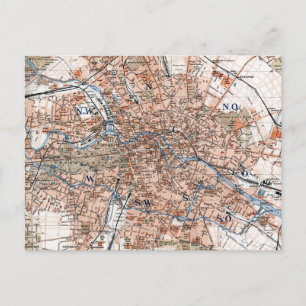 Carte Postale Vintage Map of Berlin Germany