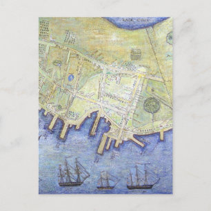 Carte Postale Vintage Map of Falmouth Neck