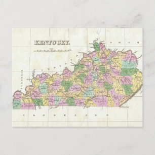 Carte Postale Vintage Map of Kentucky