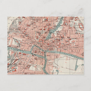 Carte Postale Vintage Map of Königsberg