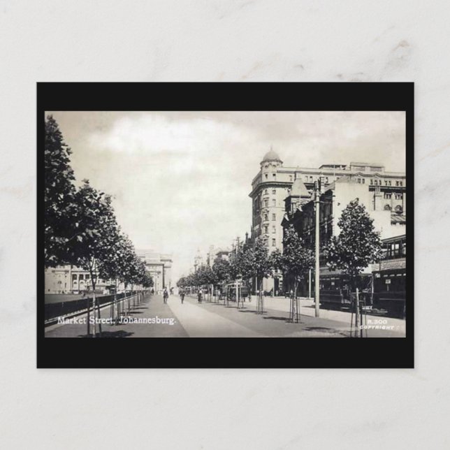 Carte postale vintage - Market Street, Johannesbur (Devant)