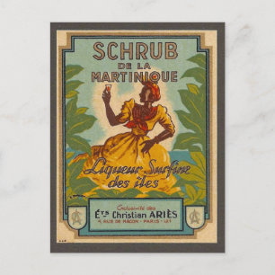 Carte postale vintage Martinique Travel