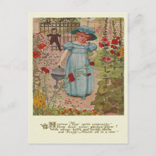 Carte Postale Vintage Mary, Mary Rhyme