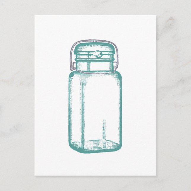Carte Postale Vintage Mason Jar (Devant)
