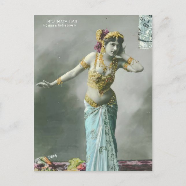 Carte postale vintage Mata Hari (Devant)