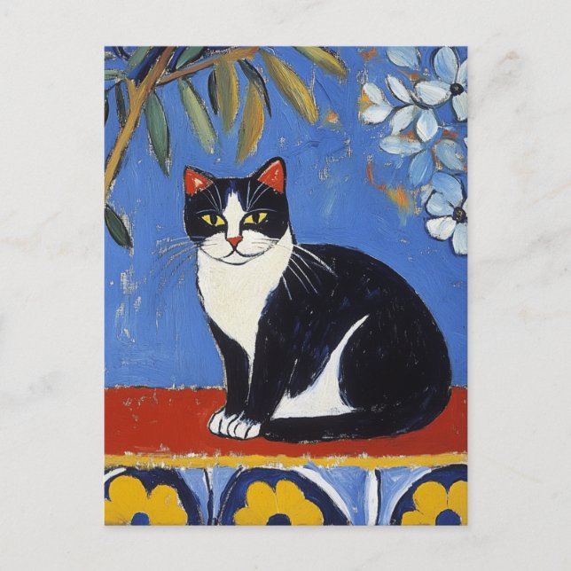Carte postale Vintage Matisse Black Cat (Devant)
