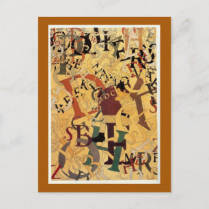 Carte Postale Vintage Maxfield Parrish "Alphabet"