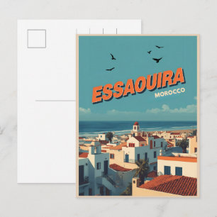 Carte Postale Vintage médina de la ville d'ESSAOUIRA Maroc voyag