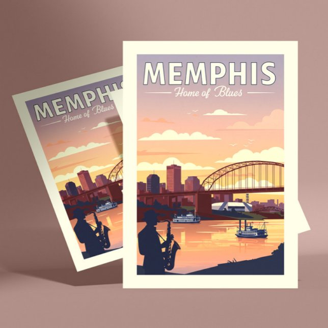 Carte Postale Vintage Memphis (Créateur téléchargé)