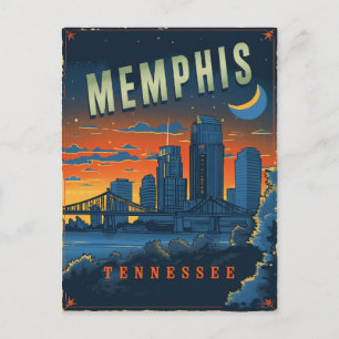 Carte postale vintage Memphis, Tennessee