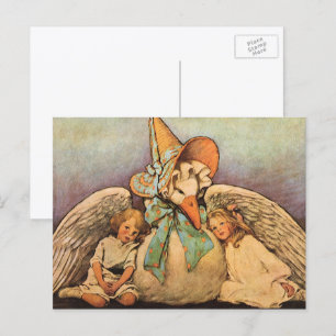 Carte Postale Vintage Mère Oie Enfants Jessie Willcox Smith