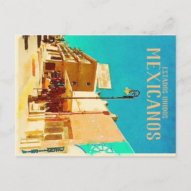 Carte postale vintage Mexicanos Travel (Devant)