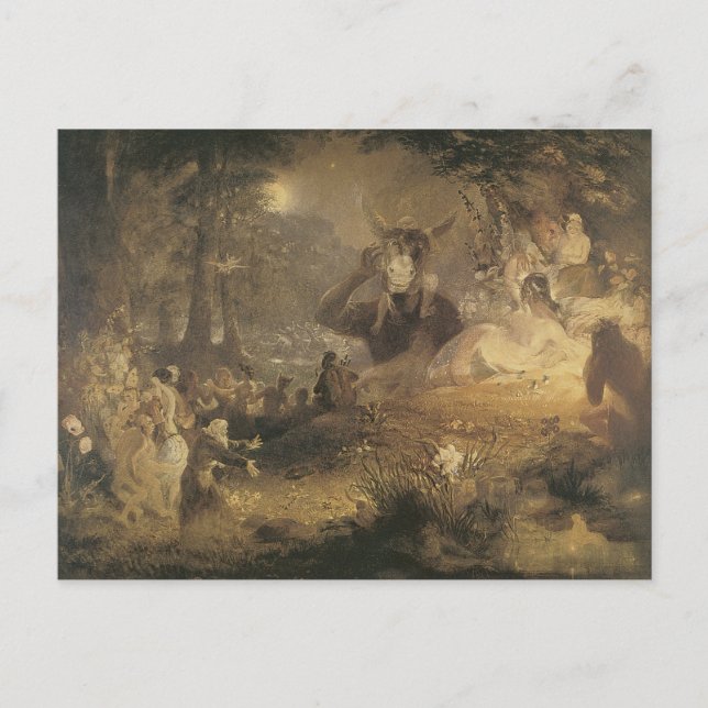 Carte postale vintage Mi-été Féerie de nuit (Devant)