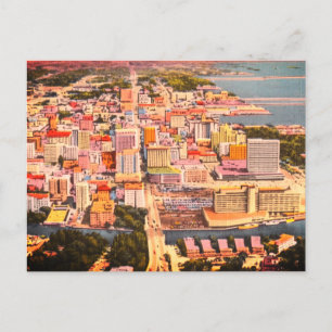 Carte Postale Vintage Miami, FL (centre-ville des années 1960) M