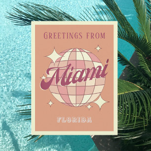 Carte postale Vintage Miami Florida Retro