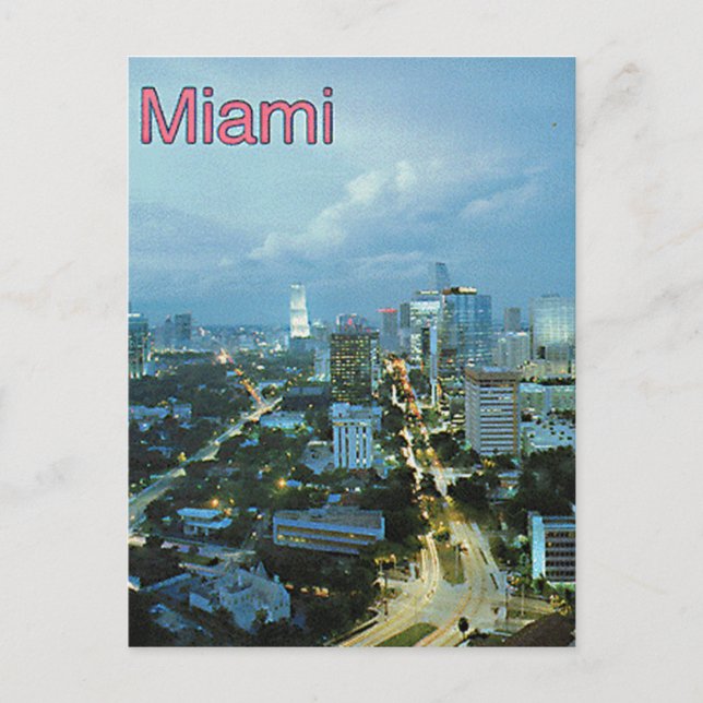 Carte Postale Vintage Miami, Floride, États-Unis - (Devant)
