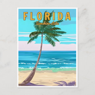Carte Postale Vintage Miami Floride États-Unis d'Amérique