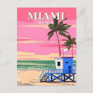 Carte Postale Vintage Miami Floride États-Unis d'Amérique