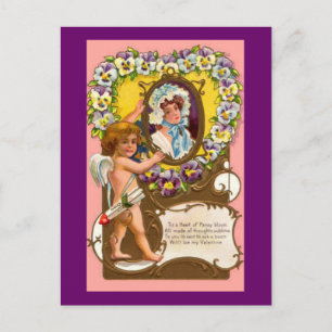 Carte postale Vintage mignonne de Valentine
