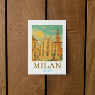 Carte Postale Vintage Milan Italie Voyage   Duomo rétro