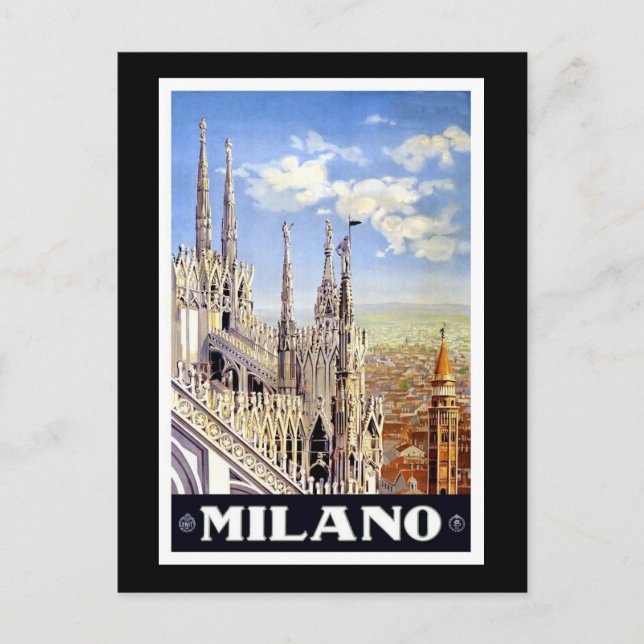 Carte Postale Vintage Milano (Devant)