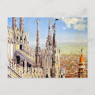 Carte postale vintage Milano Travel