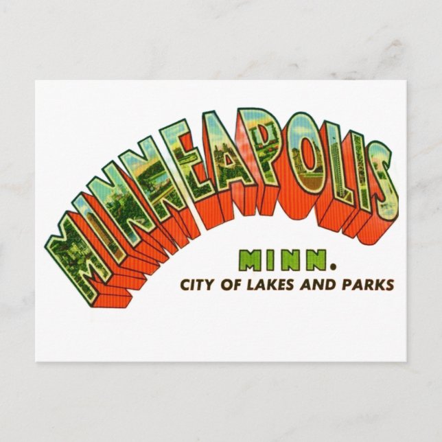 Carte Postale Vintage  Minneapolis Postcard (Devant)