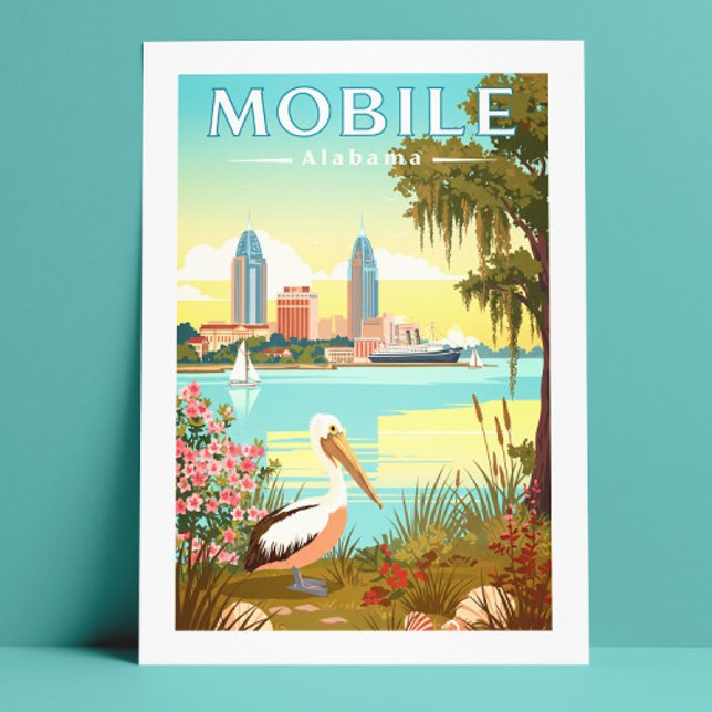 Carte Postale Vintage Mobile Alabama (Créateur téléchargé)