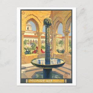 Carte Postale Vintage Monreale, Palerme, Affiche de voyage