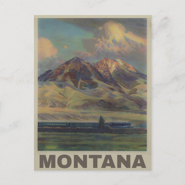 Carte Postale Vintage Montana Travel (Devant)