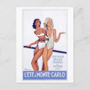 Carte Postale Vintage Monte Carlo, Monaco -
