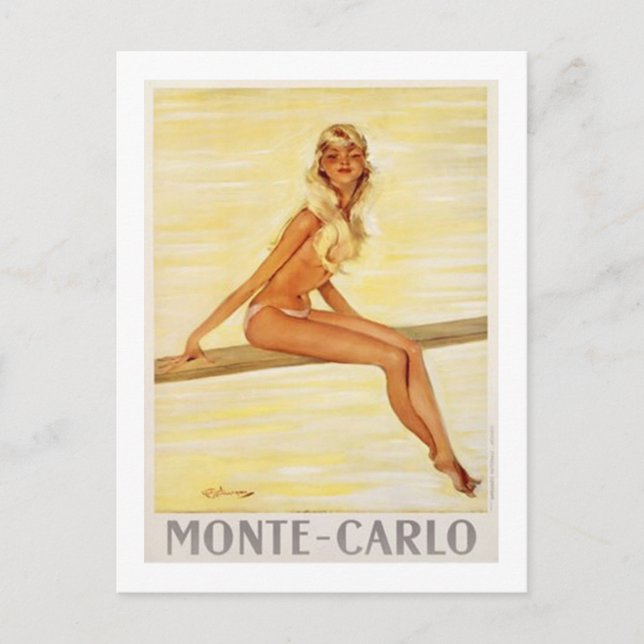Carte Postale Vintage Monte Carlo, Monaco - (Devant)