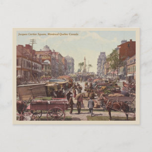Carte Postale Vintage Montréal Québec Marché Canada