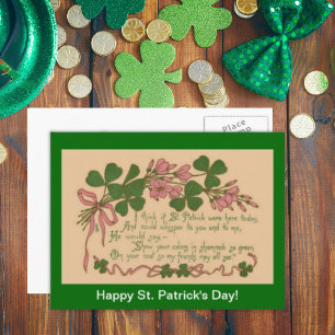Carte Postale Vintage Montrer votre Shamrock St. Patrick's Day