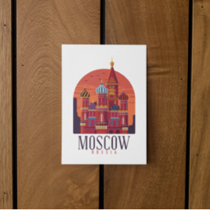 Carte Postale Vintage Moscou Russie Kremlin