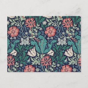 Carte Postale Vintage motif floral, William Morris