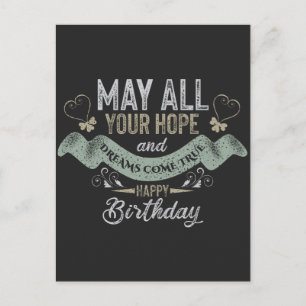 Carte Postale Vintage Motivational Happy birthday wishes
