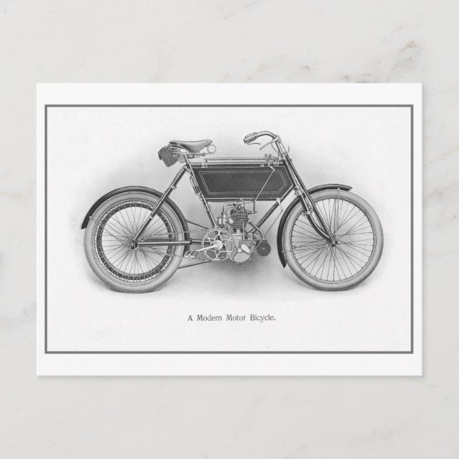 Carte postale vintage "moto moderne" (Devant)