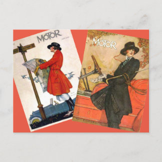 Carte Postale "Vintage Motor Magazine Covers"