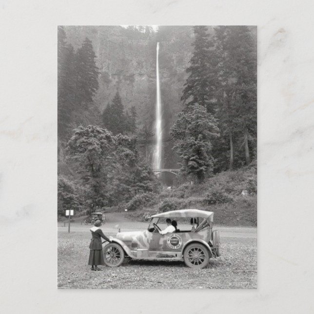 Carte postale vintage Multnomah Falls 1918 - Orego (Devant)