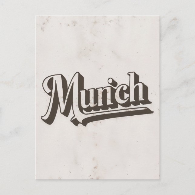 Carte postale vintage Munich (Devant)
