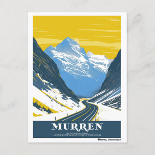Carte Postale Vintage Murren, Suisse