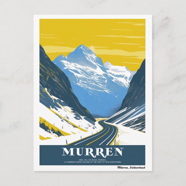 Carte Postale Vintage Murren, Suisse (Devant)