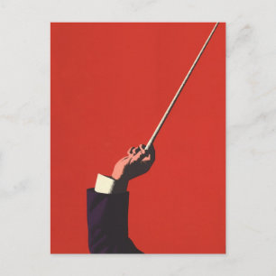 Carte Postale Vintage Music, Conductor's Hand Holding a Baton