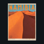 Carte postale vintage Namibie Travel<br><div class="desc">Original vintage republic travel poster of Sossusvlei dessand dunes in Namibia Africa from our our Namib collection</div>