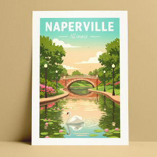 Carte Postale Vintage Naperville Illinois